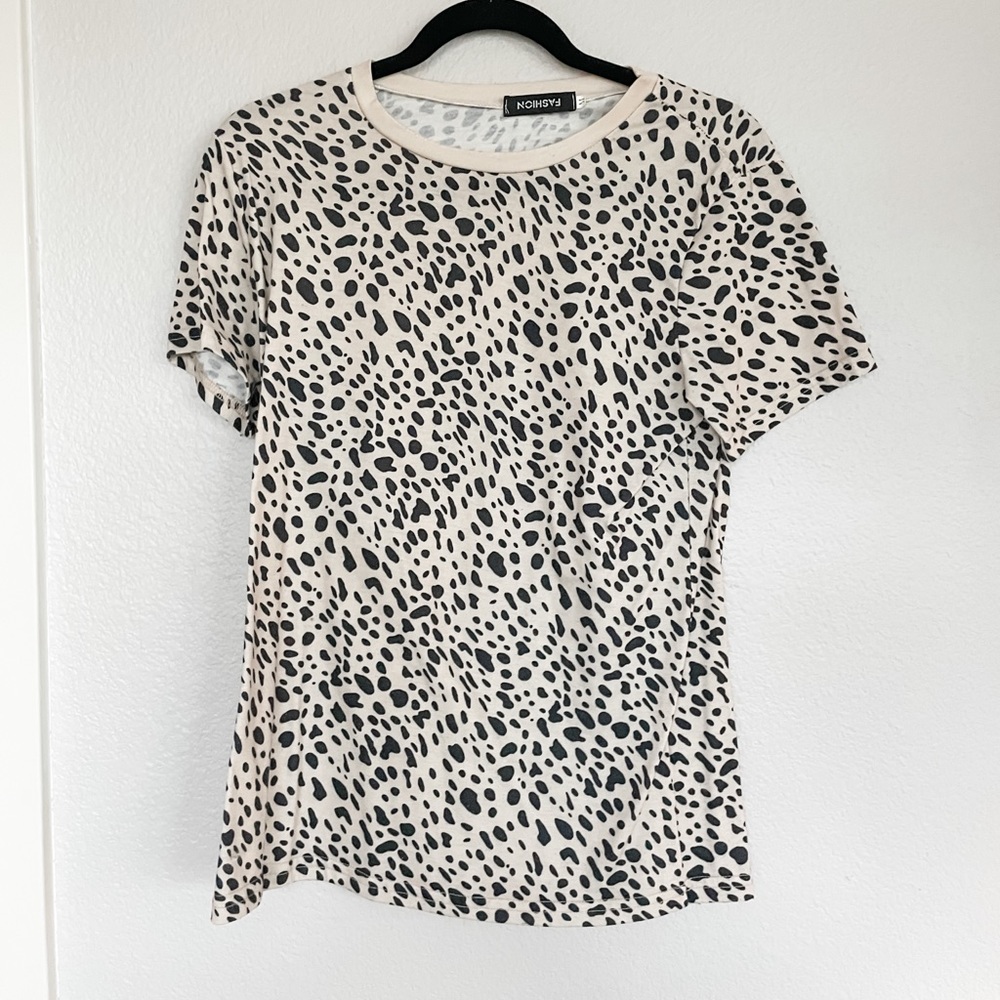 Cheetah Print Short Sleeve T-shirt
